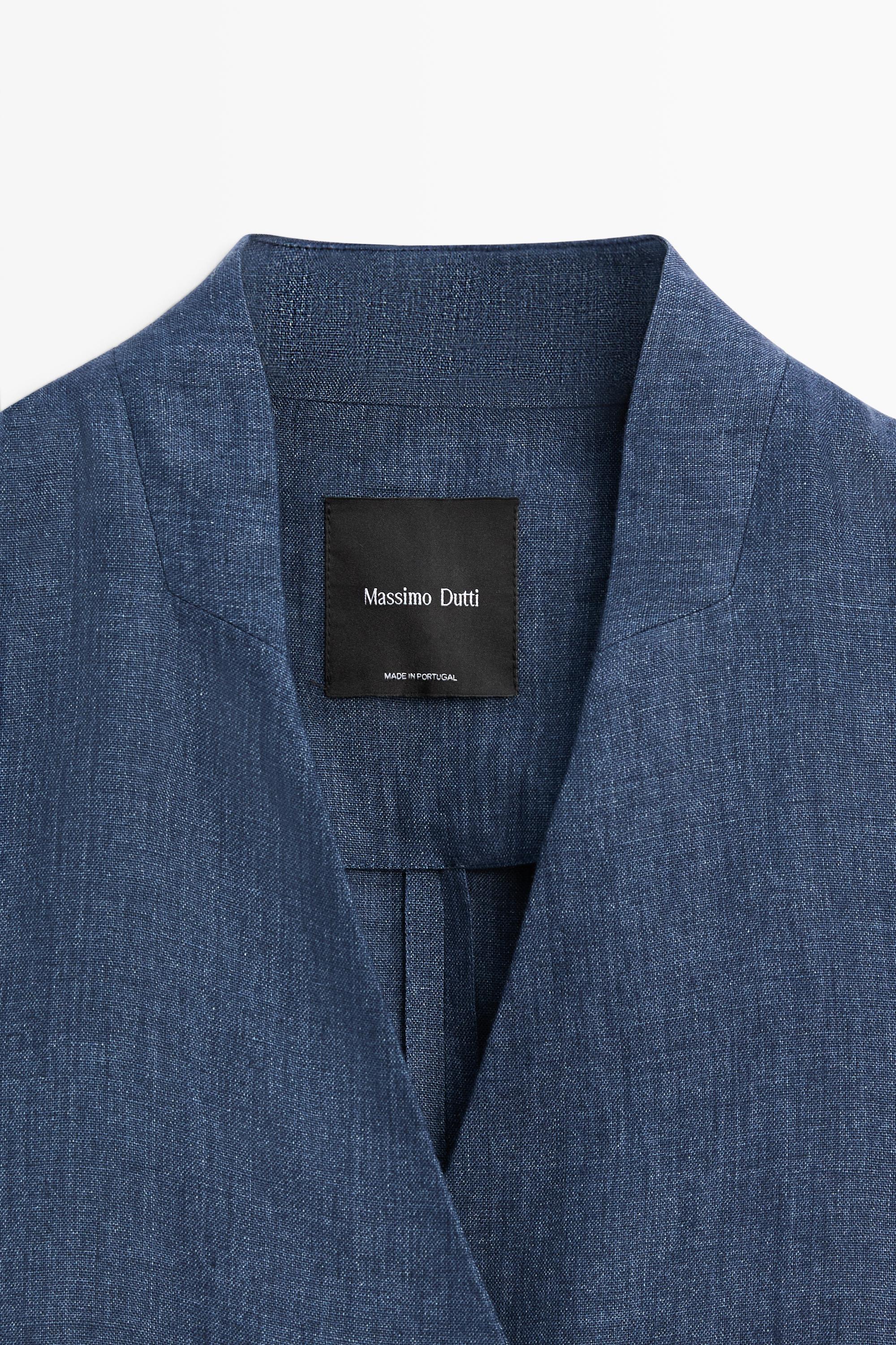Linen crossover total look vest